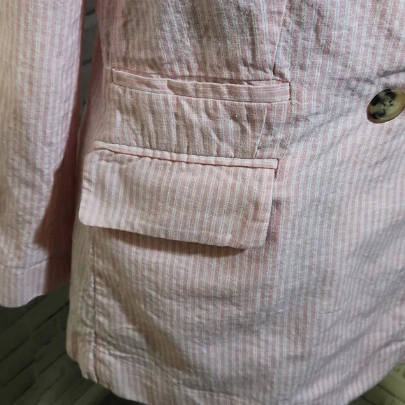 GB Pink/White Pinstripe SZ L Jacket - Picture 6 of 16